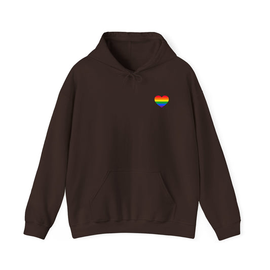 Pride Floral Hoodie, LGBTQ+ Sweatshirt, Comfortable Streetwear, Unisex Heavy Blend, Gift for Pride Month, Rainbow Love Apparel