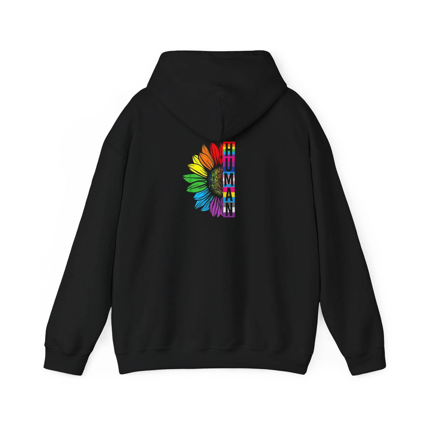 Pride Floral Hoodie, LGBTQ+ Sweatshirt, Comfortable Streetwear, Unisex Heavy Blend, Gift for Pride Month, Rainbow Love Apparel