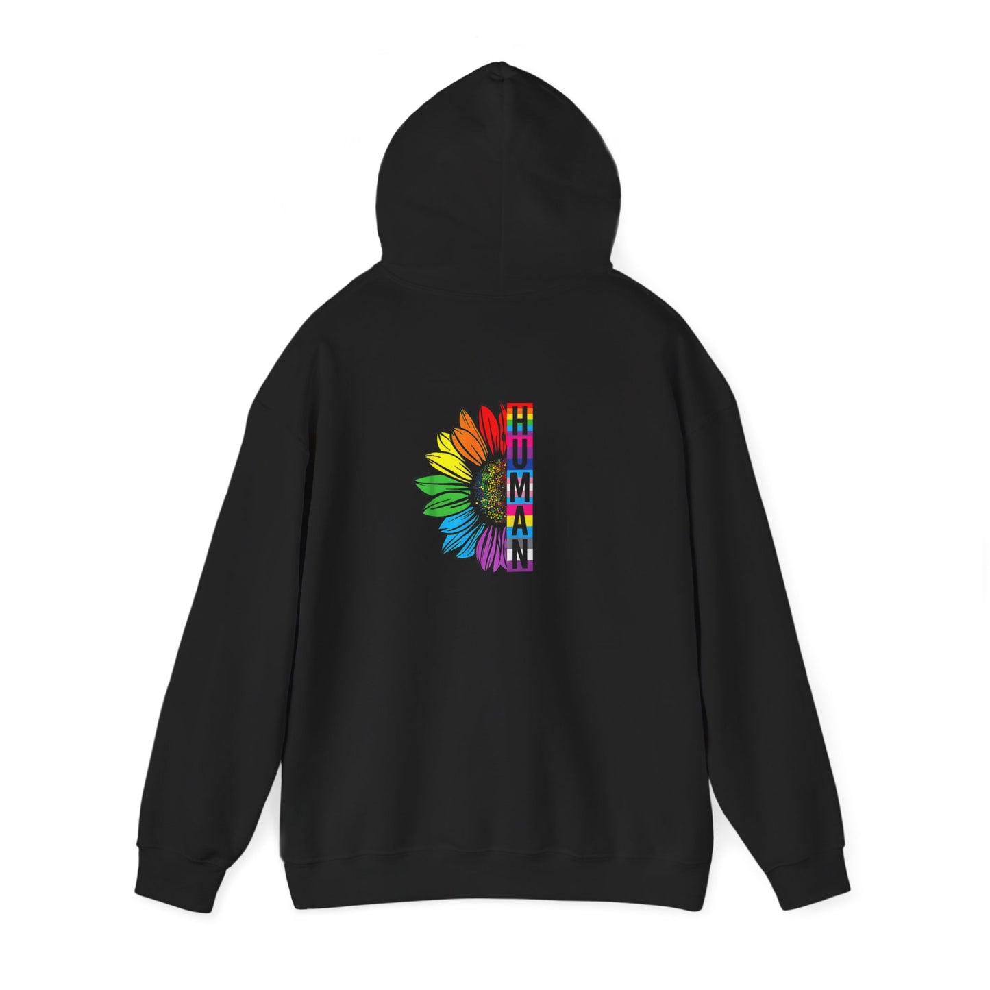 Pride Floral Hoodie, LGBTQ+ Sweatshirt, Comfortable Streetwear, Unisex Heavy Blend, Gift for Pride Month, Rainbow Love Apparel
